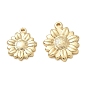 304 Stainless Steel Pendants, Sunflower Charms, Long-Lasting Plated