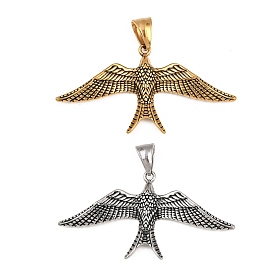 304 из нержавеющей стали большие кулоны, амулеты птиц