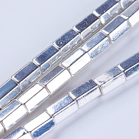 Гальванизировать немагнитных синтетический гематит бисер пряди, колонка, класс АА