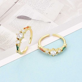 Манжеты из латуни с микро паве кубический цирконий для женщин, алмаз