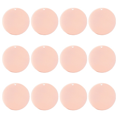 Латунные подвески, штамповка пустой метки, плоско-круглые