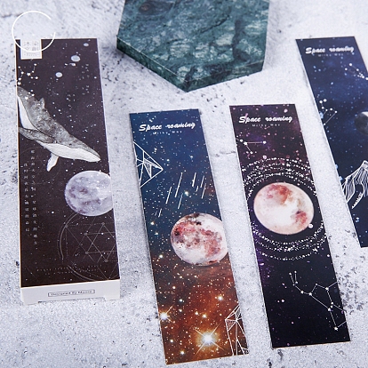 Paper Bookmarks, Rectangle with Universe Themed Pattern