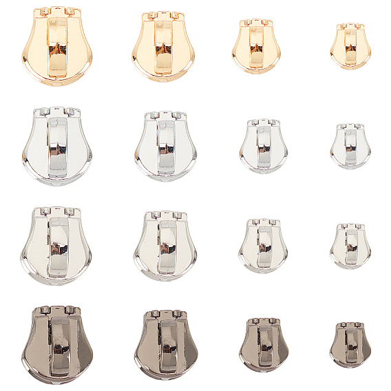 Zinc Alloy Replacement Zipper Sliders, for Luggage Suitcase Backpack Jacket Bags Coat