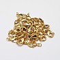Rack Plating and Vacuum Plating Brass Lobster Claw Clasps for Jewelry Necklace Bracelet Making, with Two Jump Rings, Cadmium Free & Lead Free