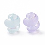 Transparent Frosted Acrylic Beads, AB Color Plated, Conch