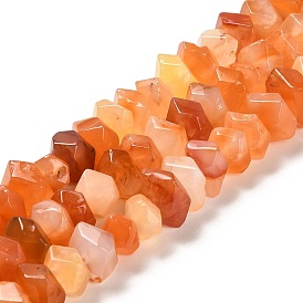 Natural Botswana Agate Beads Strands, Faceted, Nuggets