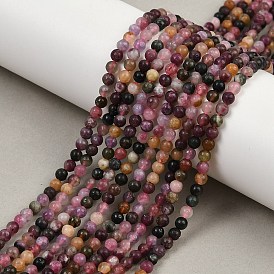 Натуральный турмалин бисер нитей, круглые