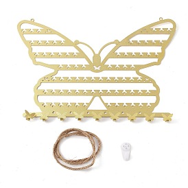 Butterfly Iron Wall Mounted Jewelry Display Rack, For Hanging Necklaces Earrings Bracelets