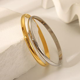 Элегантные 304 простые браслеты из нержавеющей стали для женщин