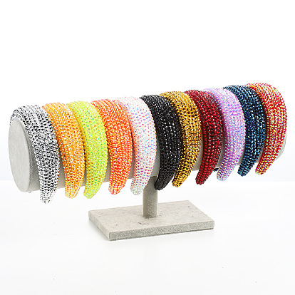 Rhinestone Crystal Hair Bands, Wide Plastic Hair Bands, Hair Accessories for Women