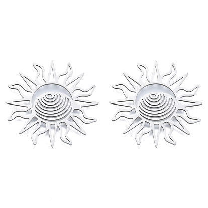 201 Stainless Steel Filigree Joiners, Sun