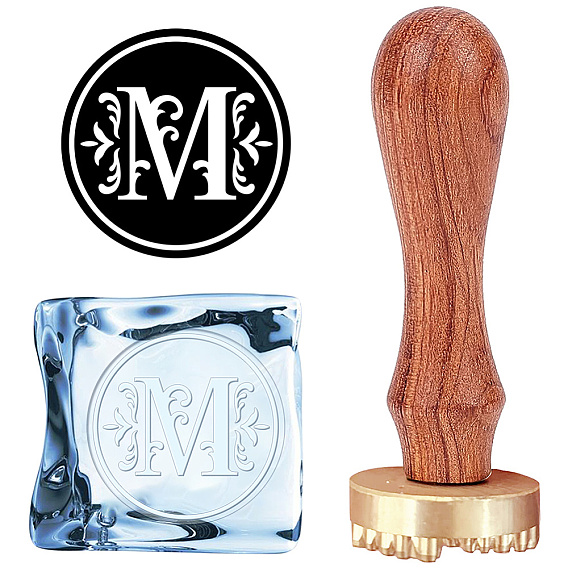 1головка штампа из латуни золотистого тона, с прямоугольными бархатными мешочками 1pc и ручкой из грушевого дерева 1pc, для сургучной печати, буква е/ч/ж/к/м