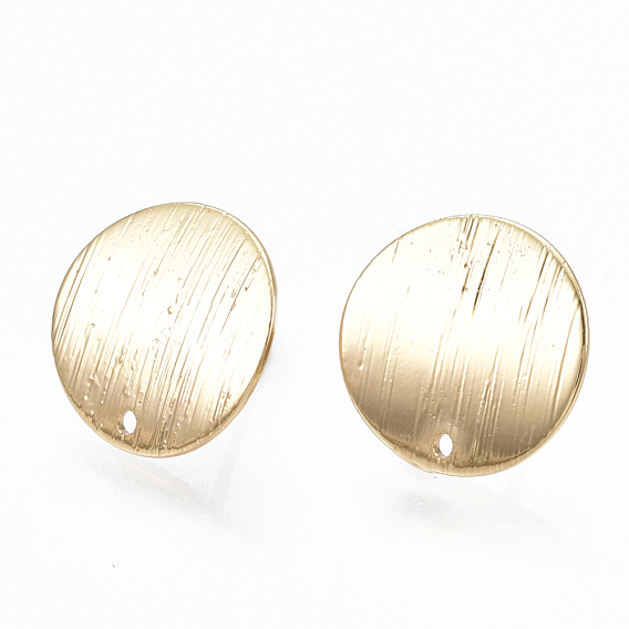 Изделия из латуни, без кадмия, без никеля и без свинца, с петлей, плоско-круглые, реальный 18 k позолоченный