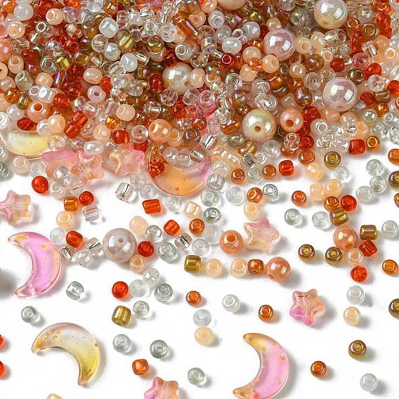 DIY Beads Jewelry Making Finding Kit, Including Glass & Seed & Acrylic Beads