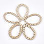 Handmade Reed Cane/Rattan Woven Linking Rings, For Making Straw Earrings and Necklaces, Drop