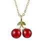Lampwork Pendant Necklaces for Women, Cherry