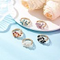Natural Gemstone Finger Rings, with Eco-Friendly Copper Wire