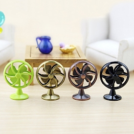 Miniature Alloy Electric Fan, for Dollhouse Accessories Pretending Prop Decorations