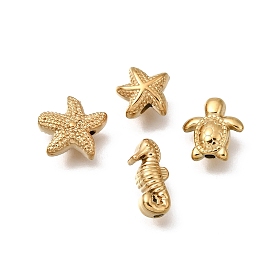 304 из нержавеющей стали разделительные бусины, ионное покрытие (ip), реальный 18 k позолоченный