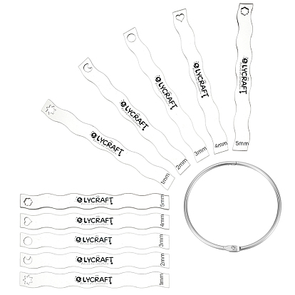 10шт. наборы инструментов из акриловой глины, с кольцами на петлях из железа с вкладными листами из ПК