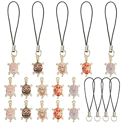 Ремешки из полиэстера, с подвесками из черепаховой эмали