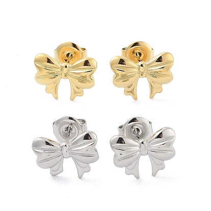 304 из нержавеющей стали серьги, бантом