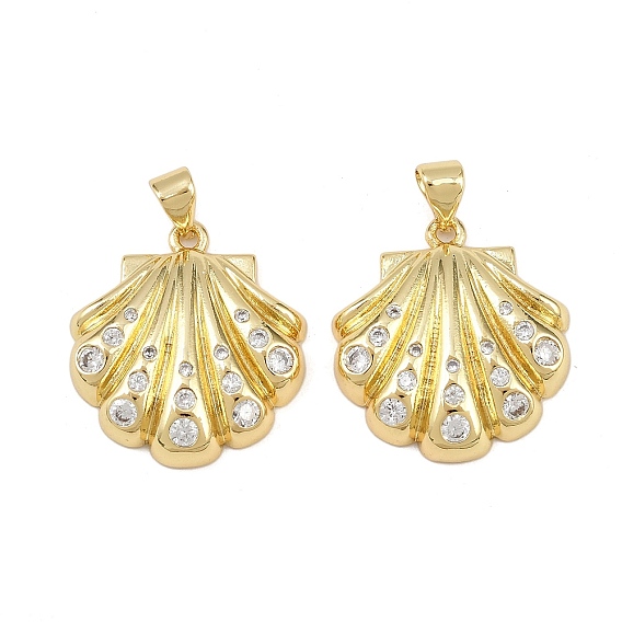 Латуни циркония кубической подвески, подвески в форме ракушек, без свинца и без кадмия, долговечный, стойки покрытие