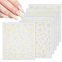 12 листы 6 стили пластиковые наклейки для ногтей, самоклеящийся, для украшения ногтей, узор смешанной формы