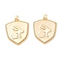 Brass Pendants, Shield with Rabbit Charms