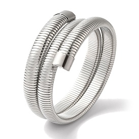 Латунные браслеты с открытой манжетой и тройной спиралью для женщин, без свинца и без кадмия