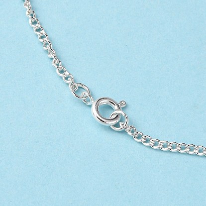 Iron Necklace Making, Iron Twisted Chains with Spring Ring Clasps, Silver Color Plated, 18 inch