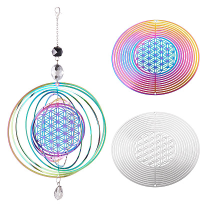 2 шт. 2 цвета 201 соединительные элементы/звенья из нержавеющей стали, полые плоские круглые, гравированные металлические украшения