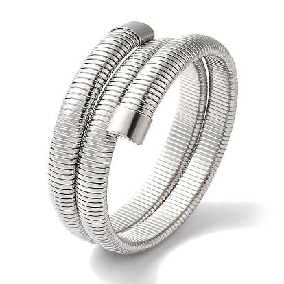 Латунные браслеты с открытой манжетой и тройной спиралью для женщин, без свинца и без кадмия