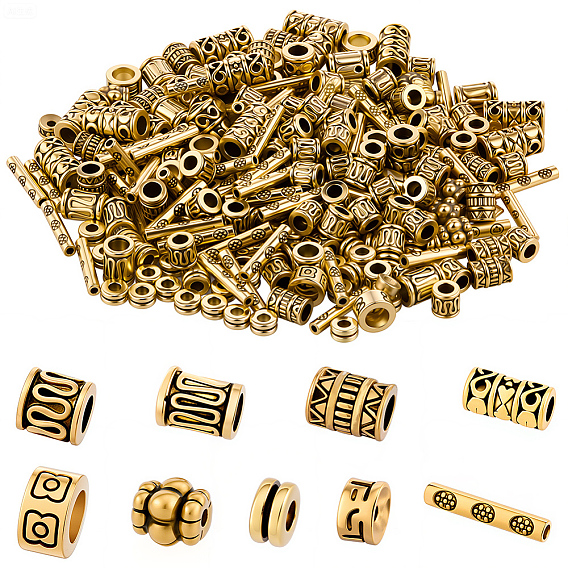300 шт 9 стиль бусины-распорки сплава тибетского стиля, разнообразные