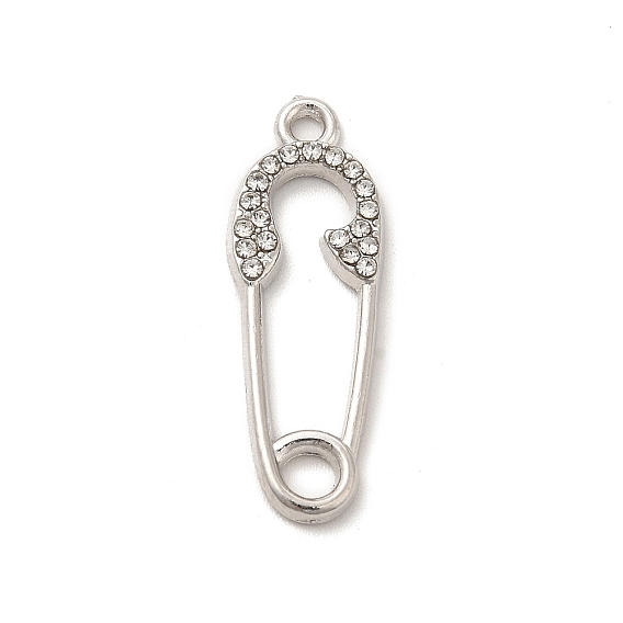 Подвески из сплава со стразами, английская булавка