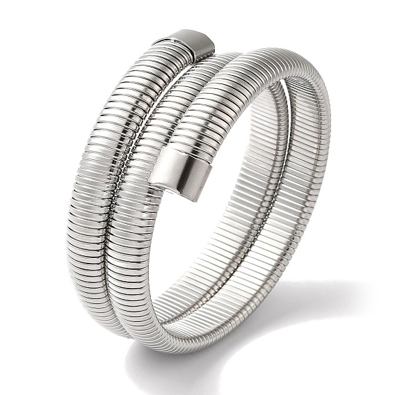 Латунные браслеты с открытой манжетой и тройной спиралью для женщин, без свинца и без кадмия