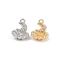 Латунные микро проложить кубического циркония подвески, луна с облачными чарами