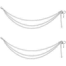 2шт. латунные витые трехслойные цепи для джинсовых брюк, Сплав с подвесками