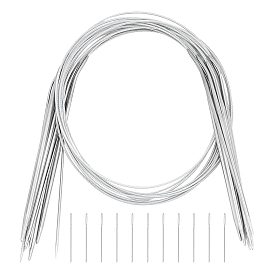 11 шт 304 круговые спицы из нержавеющей стали, с 11 иглами для пряжи с большим ушком