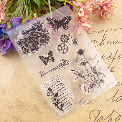 Clear Silicone Stamps, for DIY Scrapbooking, Photo Album Decorative, Cards Making, Stamp Sheets, Butterfly Pattern