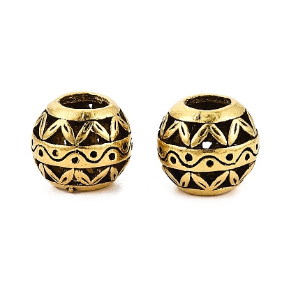 Европейские сплавочные бусины тибетского стиля , бусины с большим отверстием, рондель