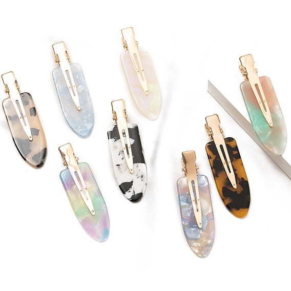 Заколки из кожи аллигатора из ацетата целлюлозы, аксессуары для волос для женщин и девочек