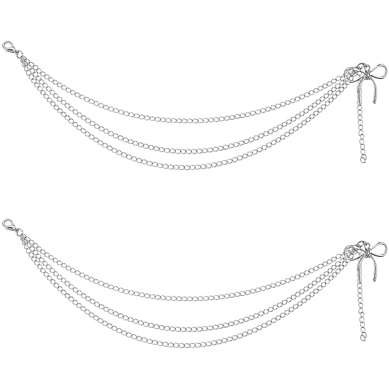 2шт. латунные витые трехслойные цепи для джинсовых брюк, Сплав с подвесками