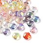 UV Plating Transparent Acrylic Beads, Iridescent, Star