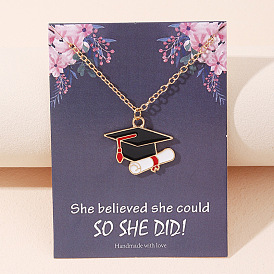 Chic and Personalized Graduation Cap Necklace - Perfect Gift for Besties!