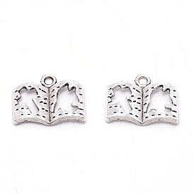 Pendentifs en alliage pour la journée des enseignants, pendentifs sur le thème de la remise des diplômes pour la journée des enseignants, accessoires de bricolage pour la fabrication de bijoux, livre
