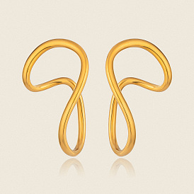 304 boucles d'oreilles en acier inoxydable pour femmes, nuggets