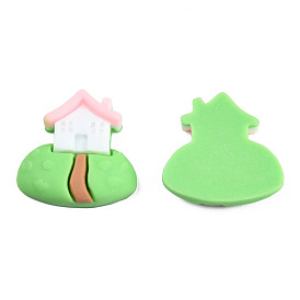 Opaque Resin Cabochons, House