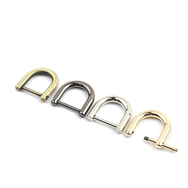 Zinc Alloy D-Rings Shackle, Screw Ring Buckles, for Keychain Zip Puller Purse Replacement