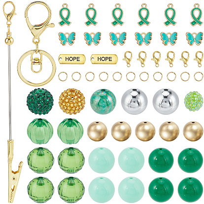 Набор для изготовления браслетов из сплава своими руками: инструмент, вспомогательное средство для изготовления ювелирных изделий, зажим для бусин, крокодил., включая бусины из смолы и акрила., Подвески из эмали и сплава